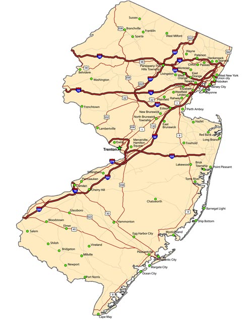New Jersey Street Map