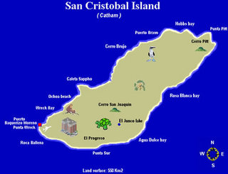 Map San Cristobal Galapagos Islands
