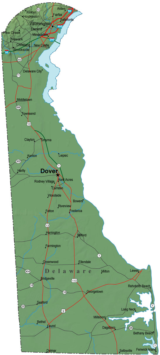 Free detailed Delaware Map for visitors and commuters.