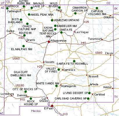 Printable State Of New Mexico Map.