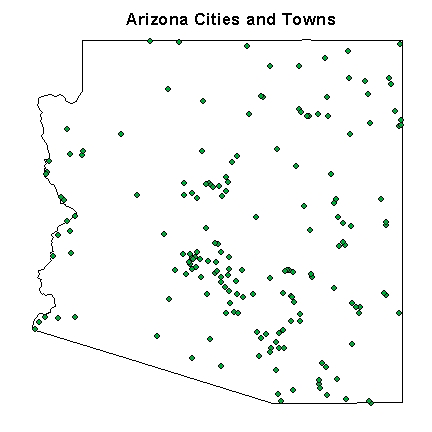 Free cities map Arizona Pheonix and others.