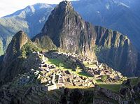 Machu Picchu, one of the most famous sites in Latin America.
