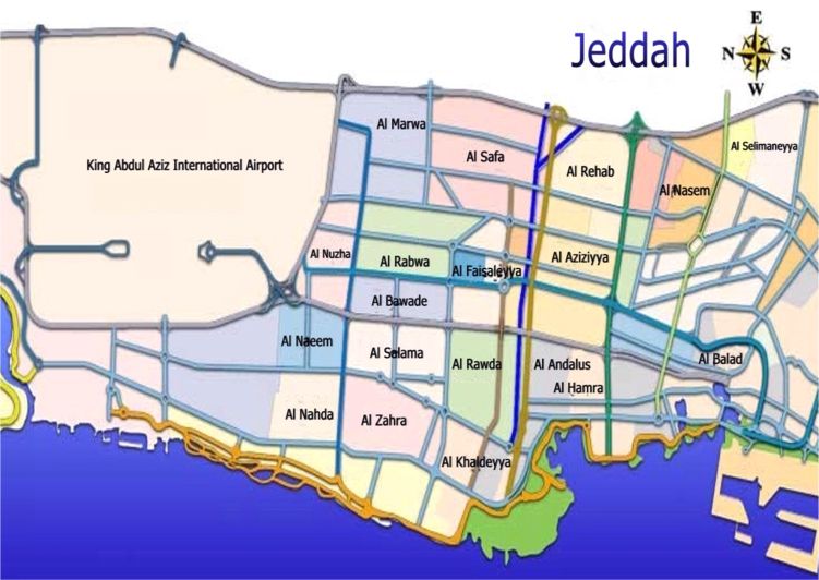 Jeddah city maps for Haaj pilgrimage travellers.