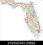 Large size full detailed FLORIDA STATE ROAD MAP.